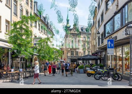 Straßenszene, Grand-Rue, Ville Haute, Stadt Luxemburg, Luxemburg Stockfoto