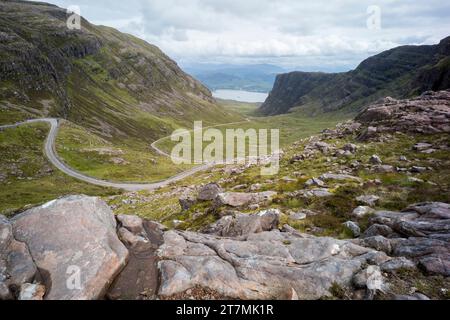 In der Nähe des Bergpasses Bealach na Bà bei Applecross. Stockfoto