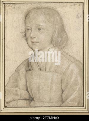 Ambrosius Holbein Porträt eines Jungen. Silberstift auf Pergament, mit rötlicher und weißer Kreide, um 1516-1517 Stockfoto