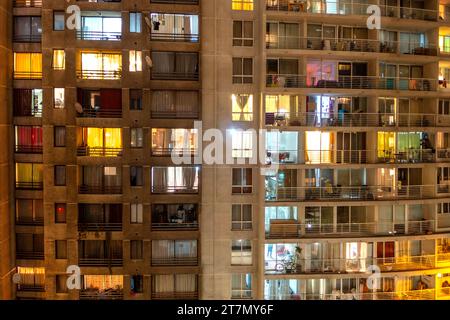 Santiago, 3. November 2017: Apartmenthäuser im Stadtzentrum von Santiago Stockfoto