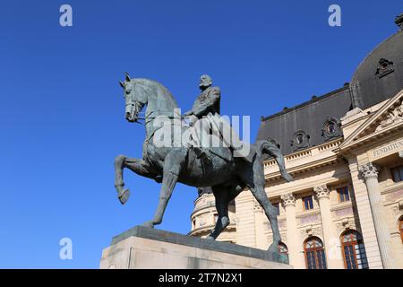 Carol I Zentralbibliothek der Universität, Piața Revoluției (Platz der Revolution), Altstadt, historisches Zentrum, Bukarest, Rumänien, Europa Stockfoto