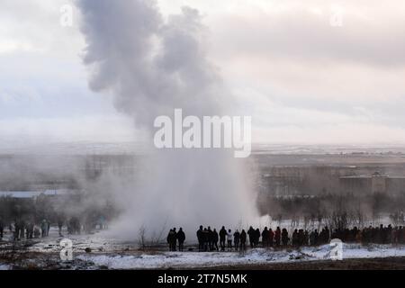 Winterlandschaften aus ganz Island Stockfoto