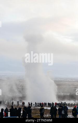 Winterlandschaften aus ganz Island Stockfoto