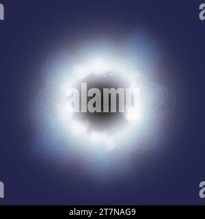 Blauer Mond. Super Vollmond im august. Mond hell. Sterne. Der Hintergrund voller Sterne in der Galaxie. Stockfoto