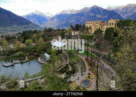 Schloss Trauttmansdorff - botanischer Garten in Meran, Südtirol (Südtirol), Italien Stockfoto