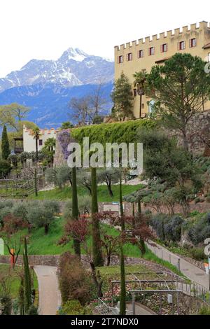 Schloss Trauttmansdorff - botanischer Garten in Meran, Südtirol (Südtirol), Italien Stockfoto
