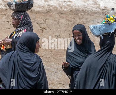 Gruppe nubischer Frauen, Ägypten, Afrika Stockfoto