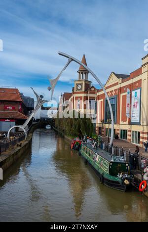 Der Fluss Witham führt durch Lincoln Stockfoto