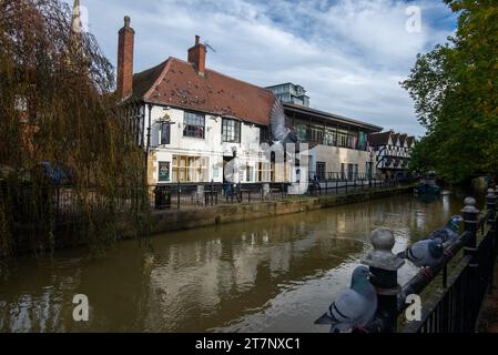 The Witch and Gardrobe Pub am River Witham in Lincoln Stockfoto