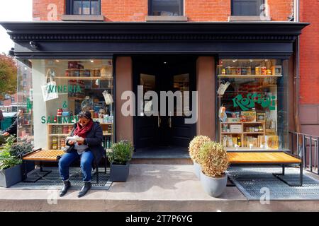 Roscioli, 43 MacDougal St, New York, NYC, Foto eines römischen italienischen Restaurants in Manhattans Stadtteil Greenwich Village. Stockfoto