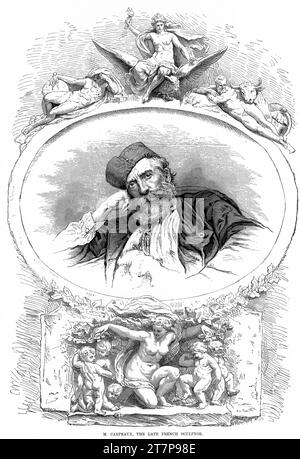 1875 v. Chr., Paris , FRANKREICH : der französische Maler und Bildhauer JEAN-BAPTISTE CARPEAUX ( Jean Baptiste , 1827–1875 ). Enknown Gravever , Porträt von einem Foto von NUMA BLANC , Paris . Veröffentlicht in der britischen Zeitschrift " Illustrated Sporting and Dramatic News " vom 6 . November 1875 in London . - SCULTURA - SKULPTUR - SCULTORE - KUNST - ARTE - Foto STORICHE - GESCHICHTE - FRANCIA - Bart - barba - PITTORE - MALER - Illustrazione - Stich - incisione - Archivio GBB Stockfoto