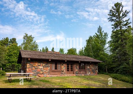 Historische Lady Slipper Lodge im Gooseberry Falls State Park in Minnesota Stockfoto