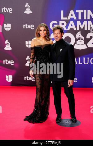 November 2023, Sevilla, Andalusien, Spanien: Rosanna Zanetti, David Bisbal nimmt während der 24. jährlichen Latin GRAMMY Awards auf der FIBES am 16. November 2023 in Sevilla, Spanien, Teil (Foto: © Jack Abuin/ZUMA Press Wire). Nicht für kommerzielle ZWECKE! Stockfoto