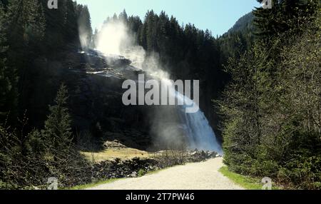 Wasserfall in Krimml im Pinzgau Stockfoto
