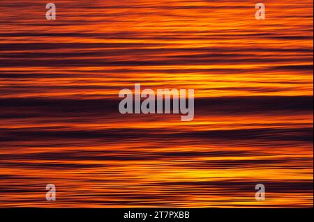 Wischen, Wellen, Sonnenuntergang, Arktischer Ozean, Spitzbergen Island, Svalbard und Jan Mayen Archipel, Norwegen Stockfoto