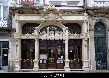 Portal, Cafe Majestic, Rua de Santa Catarina 112, Porto, Portugal Stockfoto