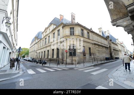 Musée Carnavalet Geschichtsmuseum in der Rue des Francs Bourgeois in Paris, Frankreich. Stockfoto