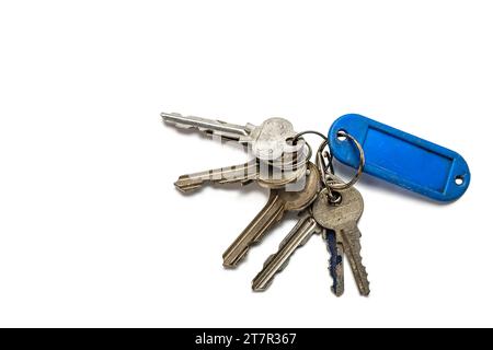 Die Tasten sind auf weißem Hintergrund isoliert. Stockfoto
