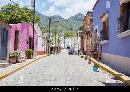 Die bezaubernde magische Stadt Malinalco im Bundesstaat Mexiko Stockfoto