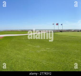 Kiawah Island, SC USA - 26. Februar 2023: Der US-Golfplatz SouhOcean Course auf Kiawah Island in South Carolina. Stockfoto