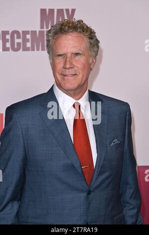 Los Angeles, USA. November 2023. LOS ANGELES, USA. 16. November 2023: Will Ferrell bei der Premiere im Mai Dezember im Academy Museum. Bildnachweis: Paul Smith/Alamy Live News Stockfoto