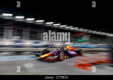 Las Vegas, Etats Unis. November 2023. 01 VERSTAPPEN Max (nld), Red Bull Racing RB19, Action während des Formel 1 Heineken Silver Las Vegas Grand Prix 2023, 21. Runde der Formel 1 Weltmeisterschaft 2023 vom 17. Bis 19. November 2023 auf dem Las Vegas Strip Circuit in Las Vegas, USA - Foto DPPI Credit: DPPI Media/Alamy Live News Stockfoto