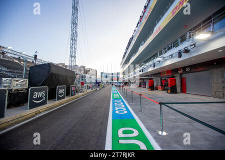 Las Vegas, Nevada, USA. November 2023. Fahrerlager und Veranstaltungsatmosphäre. Während der FORMEL 1 HEINEKEN SILVER LAS VEGAS GRAND PRIX 2023 - 17. Bis 19. November 2023 Las Vega, Nevada, USA (Bild: © Alessio de Marco/ZUMA Press Wire) NUR REDAKTIONELLE VERWENDUNG! Nicht für kommerzielle ZWECKE! Stockfoto