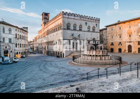 Piazza IV Novembre in Perugia, Umbrien, Italien Stockfoto