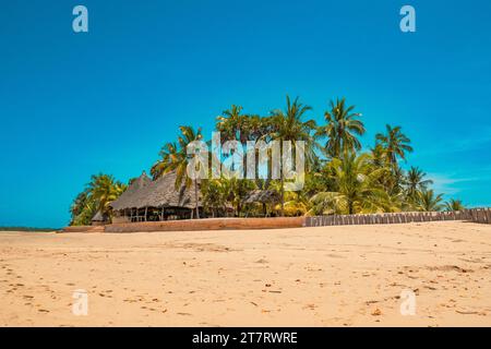 Blick auf die Manda Bay Lodge in Manda Isalnd, Lamu Kenia Stockfoto