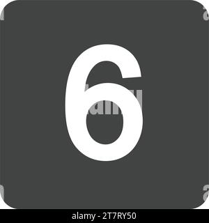 Vektorbild mit sechs Symbolen für Schlüsselkappen. Stock Vektor