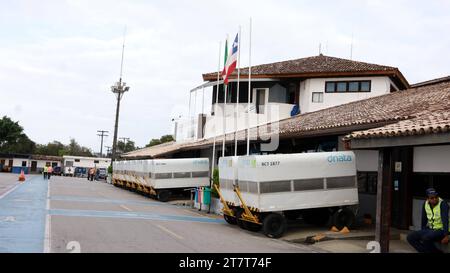 Flughafen Porto seguro porto seguro, bahia, brasilien - 20. oktober 2023: Flughafen Porto Seguro im äußersten Süden von Bahia. PORTO SEGURO BAHIA BRASILIEN Copyright: XJoaxSouzax 201023JOA4317703 Credit: Imago/Alamy Live News Stockfoto