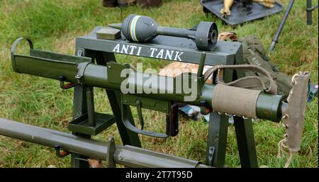 Britischer PIAT-Panzerabwehrprojektor. (Projektor, Infanterie, Anti, Panzer.) Stockfoto