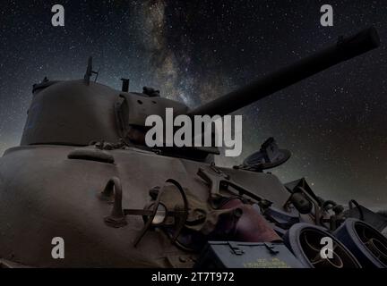 Der M4 Sherman, offiziell Medium Tank, M4, war der am häufigsten verwendete Medium Tank von den Vereinigten Staaten und westlichen Alliierten im Zweiten Weltkrieg Stockfoto