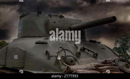 Der M4 Sherman, offiziell Medium Tank, M4, war der am häufigsten verwendete Medium Tank von den Vereinigten Staaten und westlichen Alliierten im Zweiten Weltkrieg Stockfoto