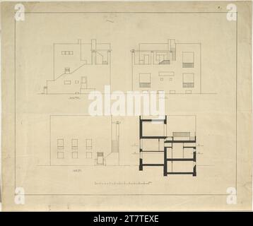 Adolf Loos (Entwerfer in) Villa Alexander Moissi, for the Lido, Venedig, Italien, Cut, Ansichten. Drucken Sie 1923 , 1923 Stockfoto