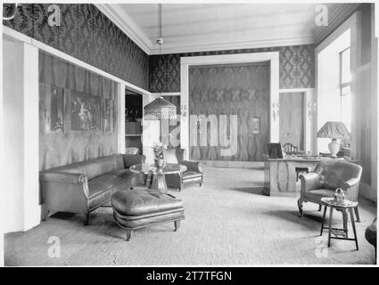 Martin Gerlach jun. Wohnung Emil Löwenbach, Wien I., Reischachstraße 3/Schallautzerstraße 4, Wohnzimmer (Herrenzimmer) (Sitzgarnitur). Laut 1913, Aufnahme 1930 Stockfoto