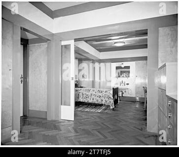 Martin Gerlach jun. Landhaus Paul Khuner, Kreuzberg 60, Payerbach, Niederösterreich, Schlafzimmer mit Vorraum. Laut 1929-1930, Aufnahme 1930 Stockfoto