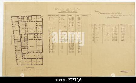 Unbekannt (Entwerfer in) Bank Freyung, Wien I., Ecke Freyung und Strauchgasse (Palais Hardegg), Grundriss, 4. Stock. Pause ca. 1919 Stockfoto