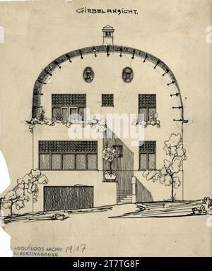 Adolf Loos (Entwerfer in) Haus Helene Horner, Wien XIII., Nothhartgasse 7, Fassade. Transparentpapier; Tinte 1912-1913 , 1912/1913 Stockfoto