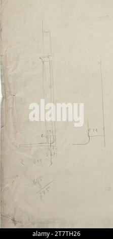 Adolf Loos (Entwerfer in) Villa Karma, Clarens in Montreux, Schweiz, Wandriss. Blueprint 1903-1906 , 1903/1906 Stockfoto