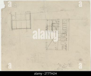 Adolf Loos (Entwerfer in) Villa, Grundriss. Pause Stockfoto