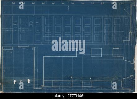 Adolf Loos (Entwerfer in) Villa Karma, Clarens in Montreux, Schweiz, Wandriss. Blueprint 1903-1906 , 1903/1906 Stockfoto