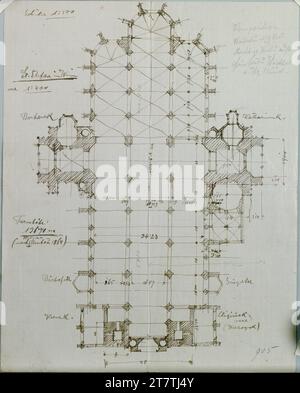 Alfred Castelliz (Zeichner in) Wien, St. Stephansdom, Grundriss. Papier, mittelstark; Stiftzeichnung (schwarz) 1905 , 1905 Stockfoto