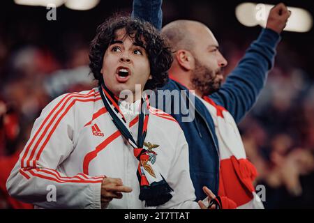 Fans beim Spiel der Liga Portugal 23/24 zwischen SL Benfica und Sporting CP im Estadio da Luz, Lissabon, Portugal. (Maciej Rogowski) Stockfoto