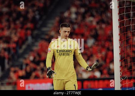 Anatoliy Trubin während des Spiels 23/24 in der Liga Portugal zwischen SL Benfica und Sporting CP im Estadio da Luz, Lissabon, Portugal. (Maciej Rogowski) Stockfoto