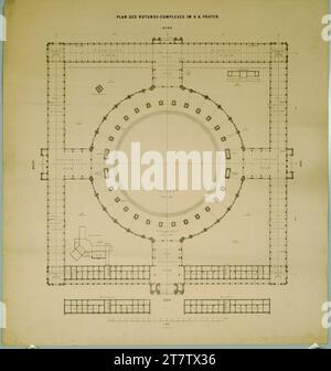 Carl von Hasenauer Wien II, Weltausstellung 1873, Lageplan. Drucken Sie 1871-1873 , 1871/1873 Stockfoto