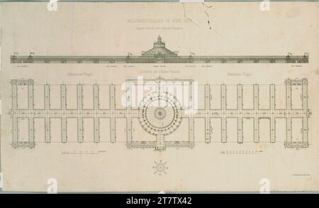 Carl von Hasenauer Wien II, Weltausstellung 1873, Lageplan. Drucken Sie 1871-1873 , 1871/1873 Stockfoto