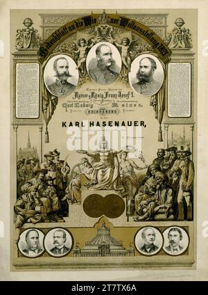 Carl von Hasenauer Wien II, Weltausstellung 1873. Lithographie 1871-1873 , 1871/1873 Stockfoto