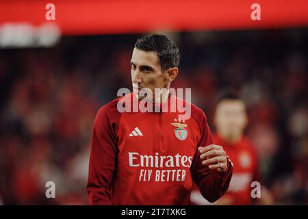 Angel Di Maria beim Spiel der Liga Portugal 23/24 zwischen SL Benfica und Sporting CP im Estadio da Luz, Lissabon, Portugal. (Maciej Rogowski) Stockfoto