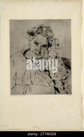 Carl Anton Reichel die alte Frau Kraus (op. 208). Caltnadel 1916 , 1916 Stockfoto